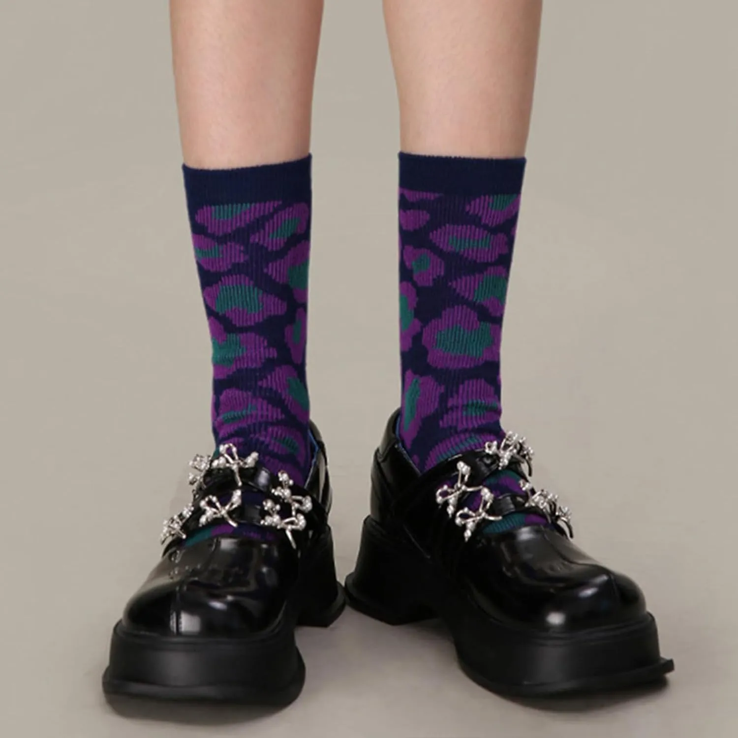 3 Pairs Women's Ankle Socks - Breathable Soft Patterned Striped Argyle Retro Color Clash Knit Socks