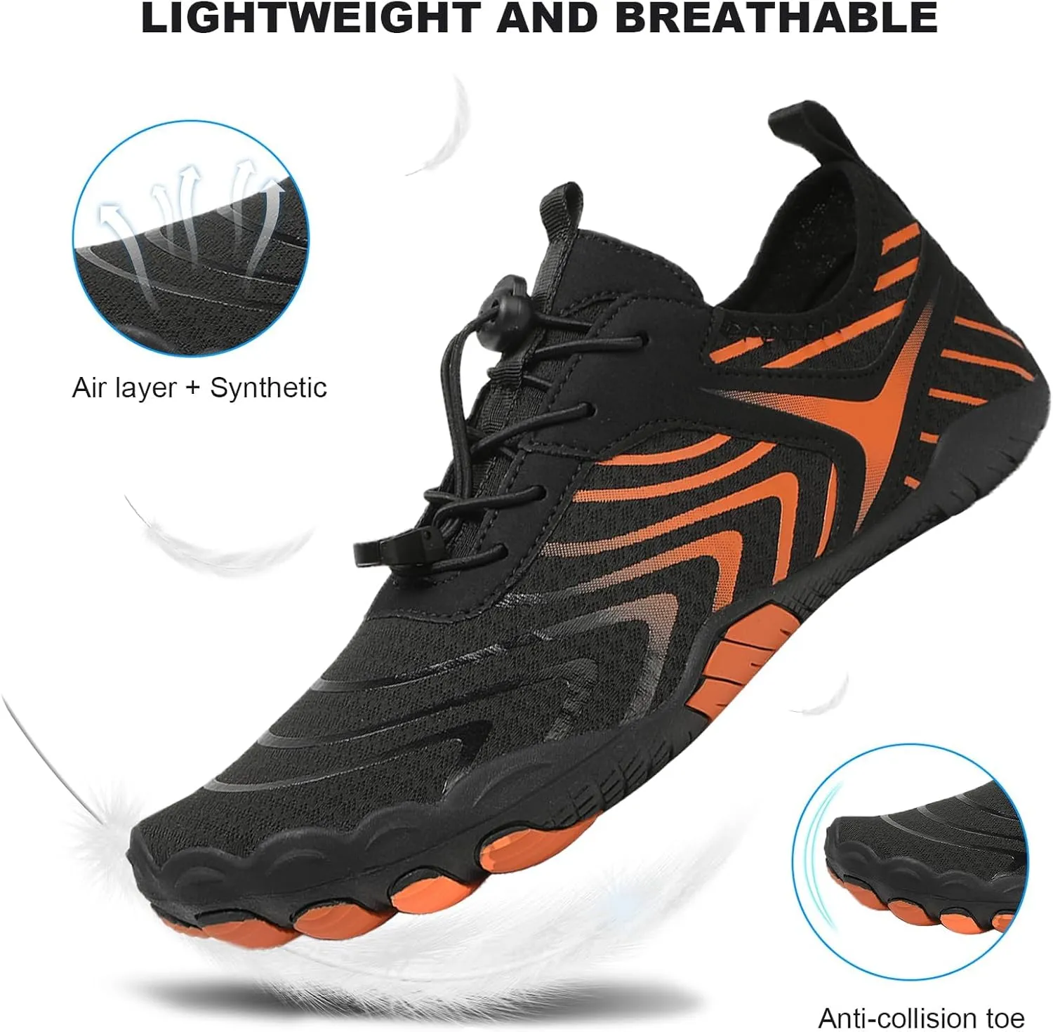Barefoot Shoes Women Wide Toe Box Grounded Footwear Barefoot Shoe Women Neuropathy Water Shoe Womens Shoes Quick Dry Aqua Outdoor Sports for Swim Pool Beach Outdoor Diving Running Footwear