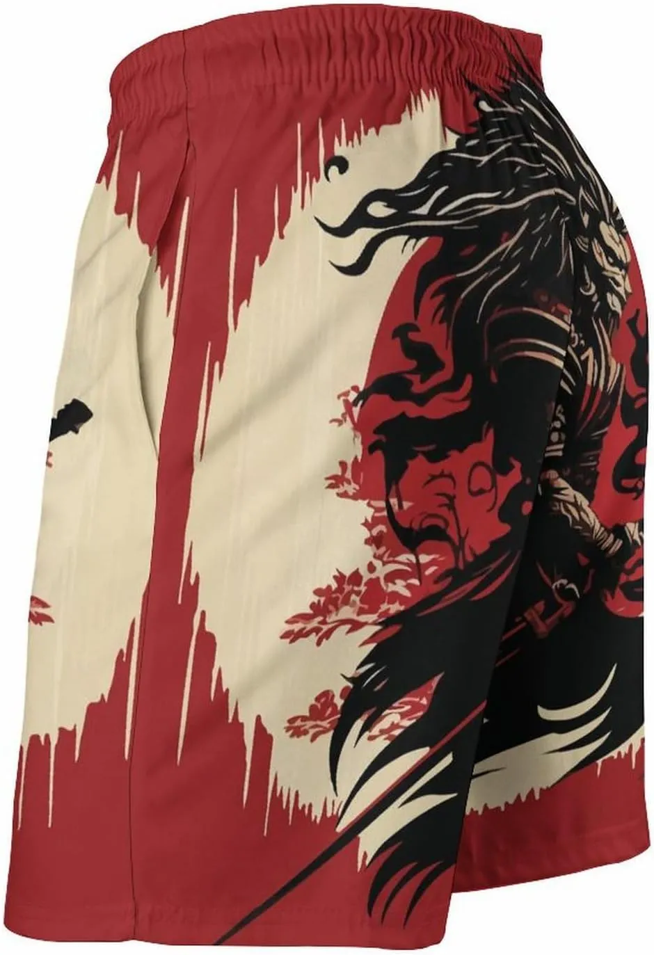Beach Shorts for Men Anime Purple Sparks Flame Hawaiian Swim Board Shorts Mesh Lining Swimming Trunks Pocket