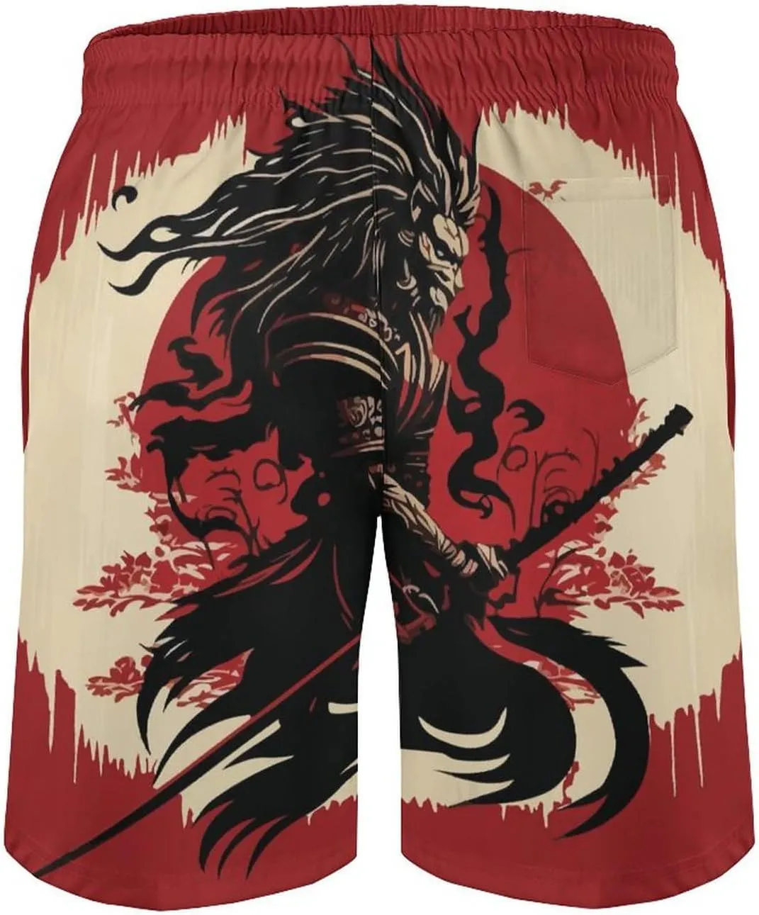 Beach Shorts for Men Anime Purple Sparks Flame Hawaiian Swim Board Shorts Mesh Lining Swimming Trunks Pocket