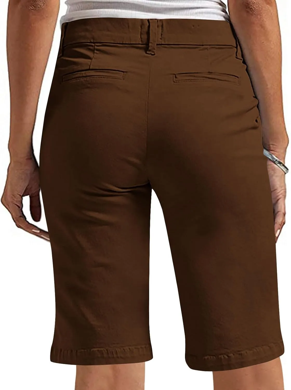 Bermuda Shorts for Women 2025 Trendy Casual Summer High Waisted Chino Shorts Straight Leg Hiking Vacation Outfits