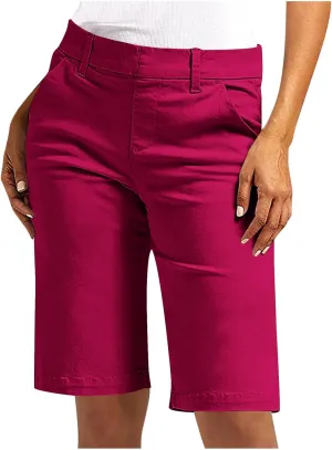 Bermuda Shorts for Women 2025 Trendy Casual Summer High Waisted Chino Shorts Straight Leg Hiking Vacation Outfits