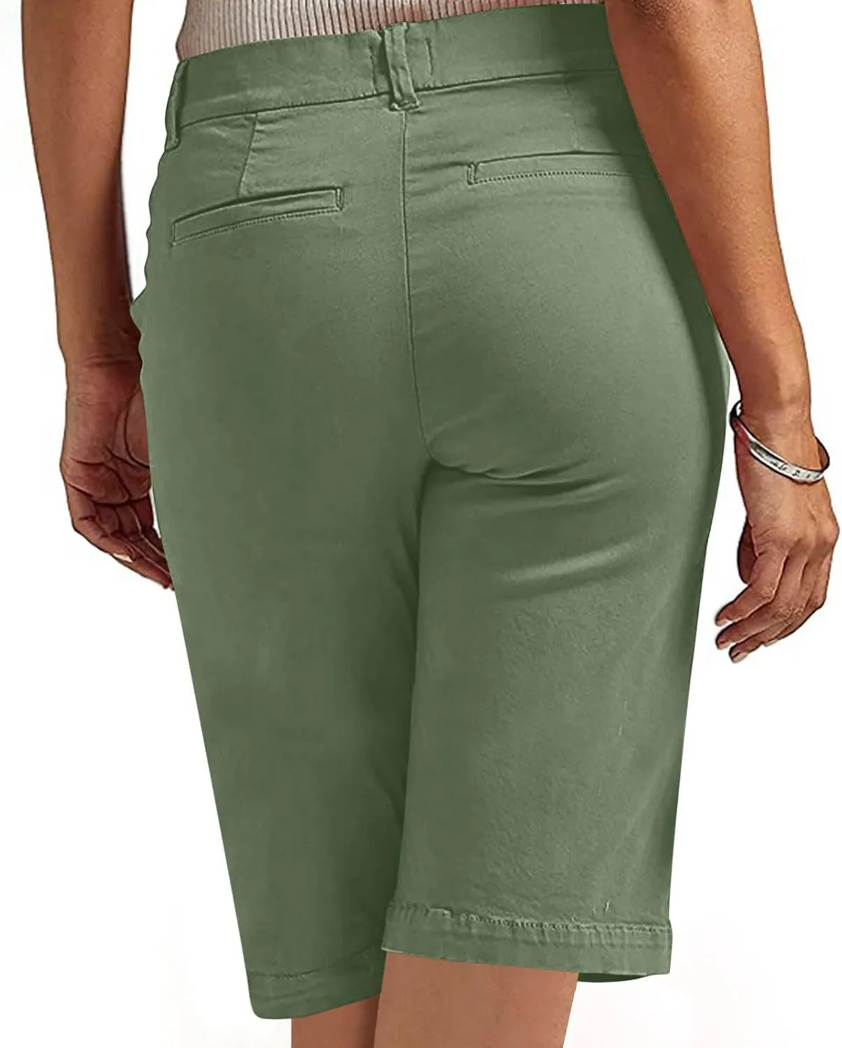 Bermuda Shorts for Women 2025 Trendy Casual Summer High Waisted Chino Shorts Straight Leg Hiking Vacation Outfits