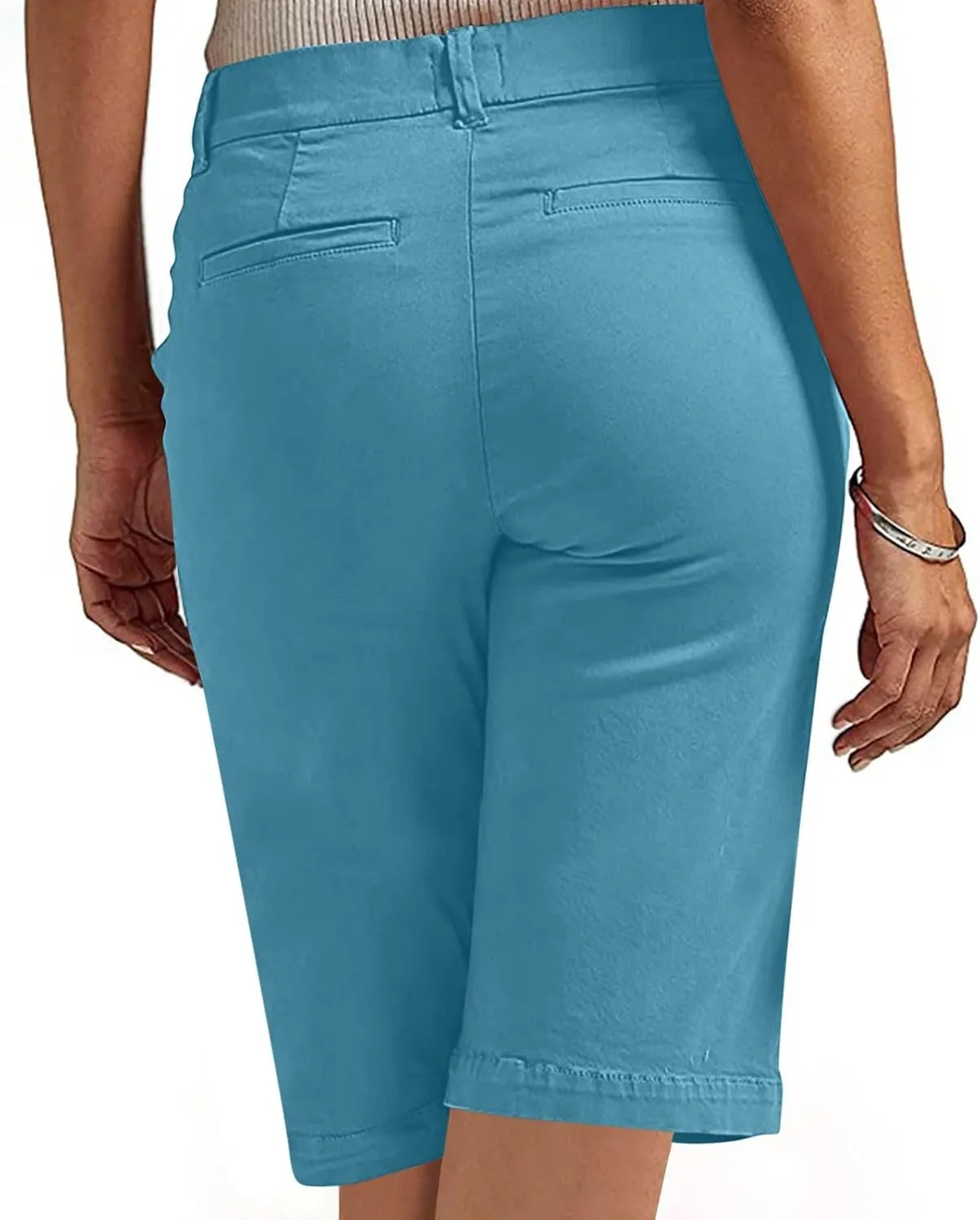 Bermuda Shorts for Women 2025 Trendy Casual Summer High Waisted Chino Shorts Straight Leg Hiking Vacation Outfits