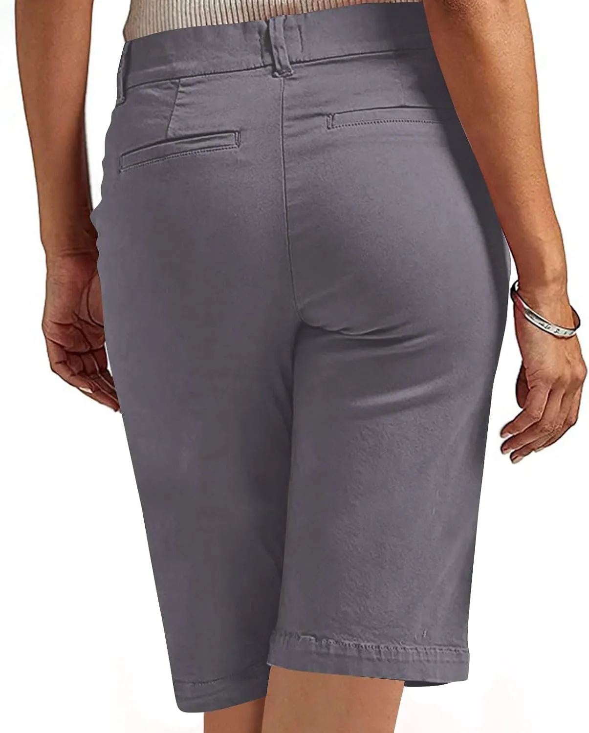 Bermuda Shorts for Women 2025 Trendy Casual Summer High Waisted Chino Shorts Straight Leg Hiking Vacation Outfits