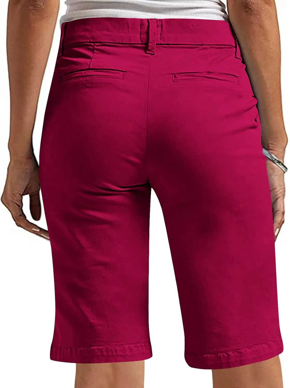 Bermuda Shorts for Women 2025 Trendy Casual Summer High Waisted Chino Shorts Straight Leg Hiking Vacation Outfits