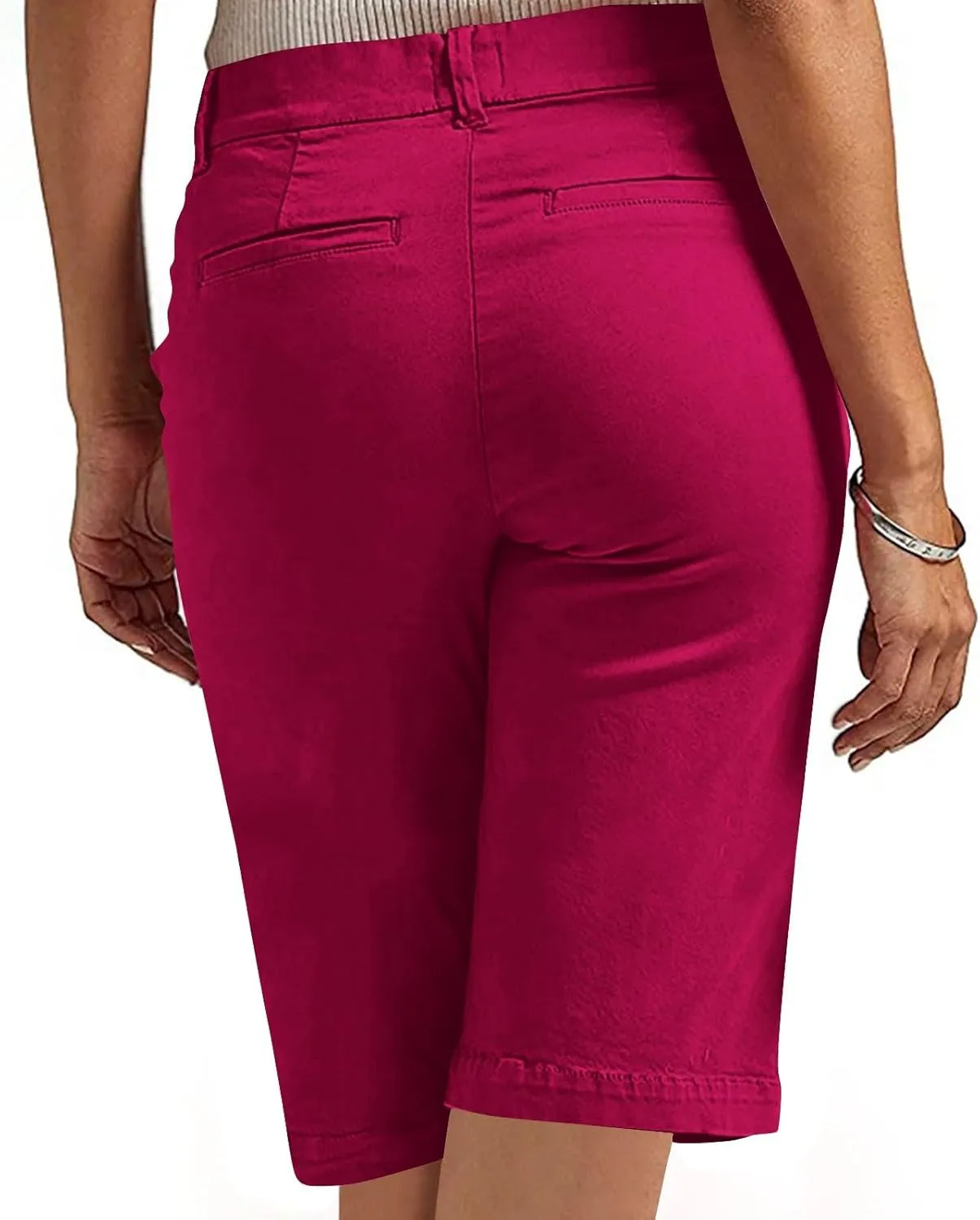 Bermuda Shorts for Women 2025 Trendy Casual Summer High Waisted Chino Shorts Straight Leg Hiking Vacation Outfits