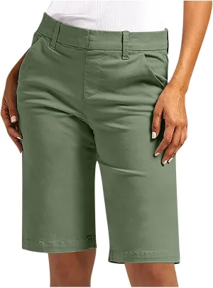 Bermuda Shorts for Women 2025 Trendy Casual Summer High Waisted Chino Shorts Straight Leg Hiking Vacation Outfits