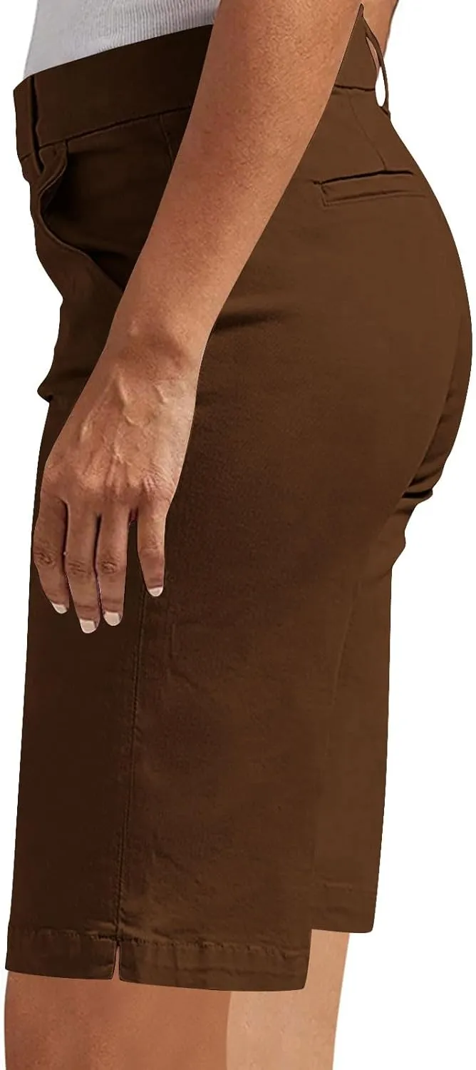 Bermuda Shorts for Women 2025 Trendy Casual Summer High Waisted Chino Shorts Straight Leg Hiking Vacation Outfits