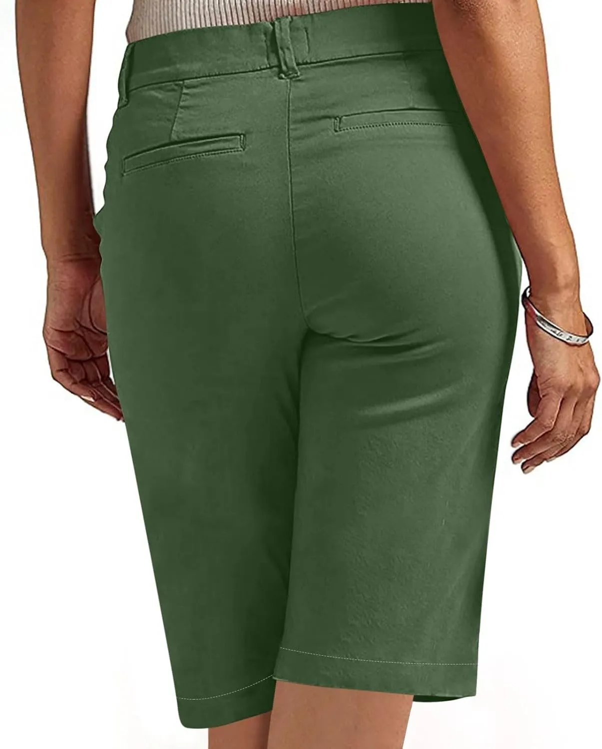 Bermuda Shorts for Women Trendy 2025 Casual Summer High Waisted Chino Shorts Straight Leg Hiking Vacation Outfits