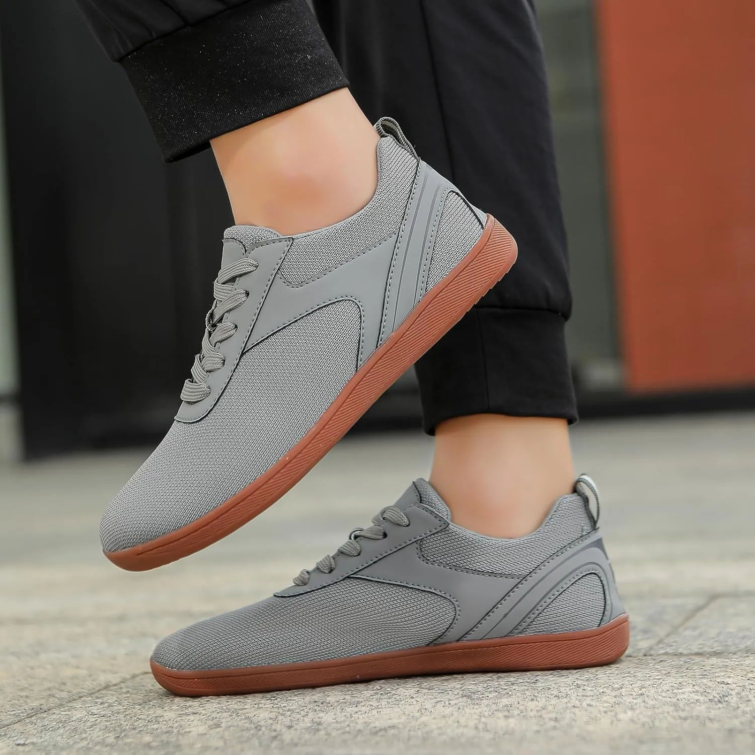 Canvas Slip On Shoes for Women Wide Width Zero Drop Sole Minimalist Toe Box Walking Shoe Non Slip Work Shoes Women Comfortable Breathable Soft Sole Sports Casual Shoe Lightweight Outdoor Footwear