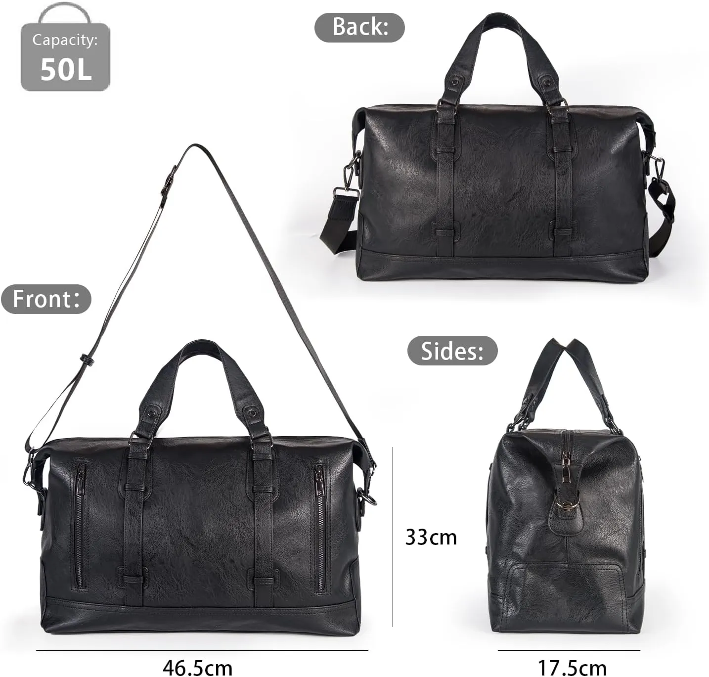 Carry on Garment Duffle Bag for Travel, 2 in 1 Hanging Suitcase Suit Bag for Women, Garment Bag Duffle Bag Combo with Shoe Pouch, Gifts for Women (Black-2)