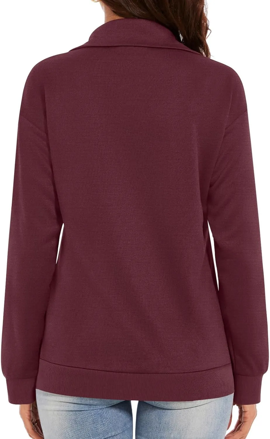 CATHY Womens Fall Outfits Half Zip Sweatshirts Trendy Hoodies Tops Long Sleeve Pullover with Pockets