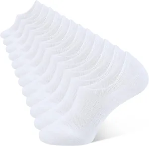 CLOSEMATE No Show Ankle Socks for Women Cushioned Low Cut Non Slip with Silicone Grips for Running 6 Pairs