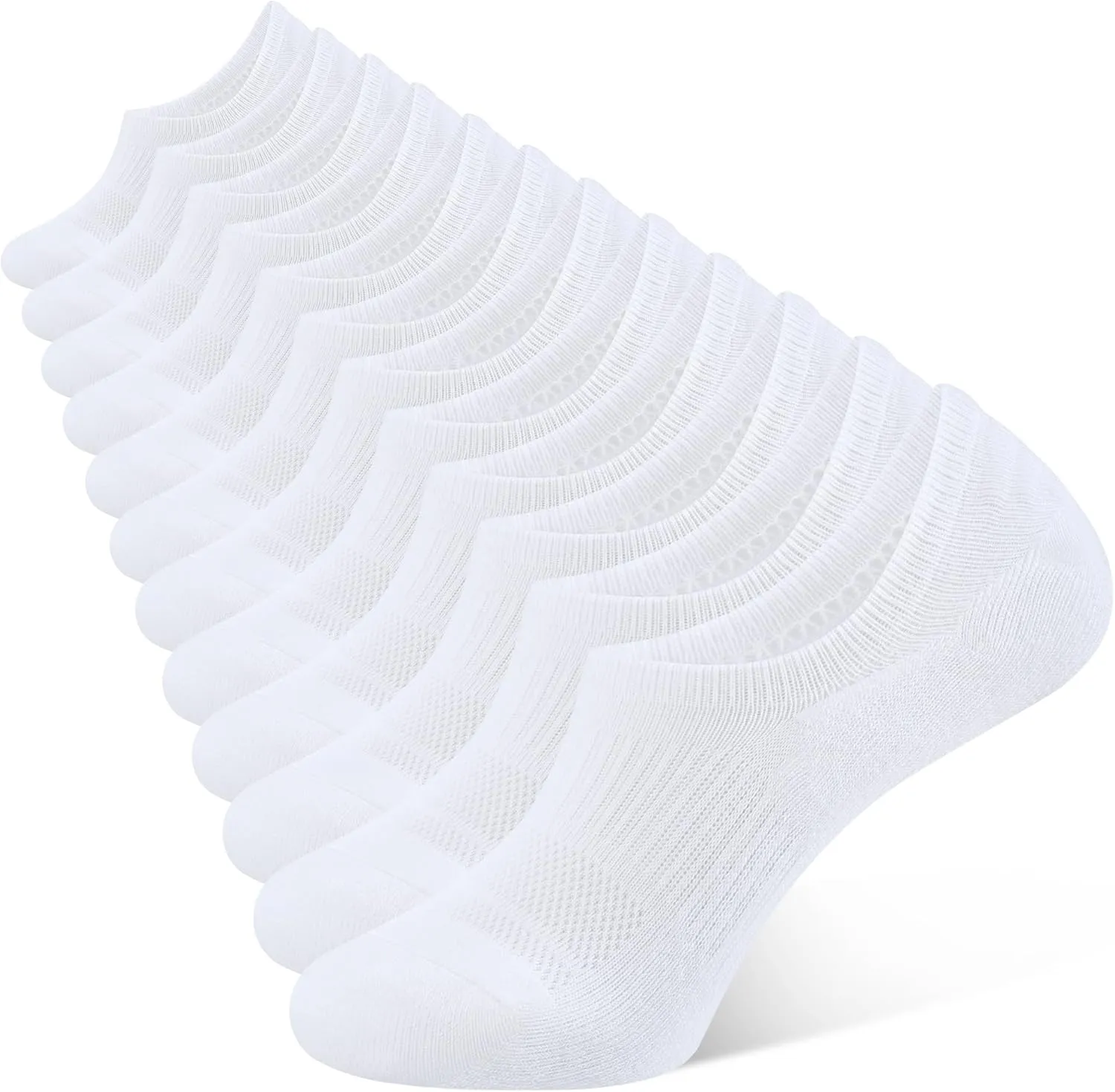 CLOSEMATE No Show Ankle Socks for Women Cushioned Low Cut Non Slip with Silicone Grips for Running 6 Pairs