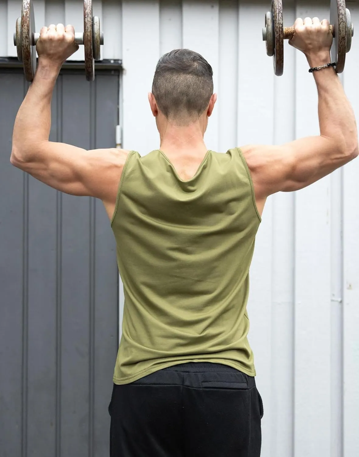 COOFANDY Casual Sleeveless Shirts for Men Cotton V Neck Tank Tops Summer 2 Pack Workout Gym Muscle Tee