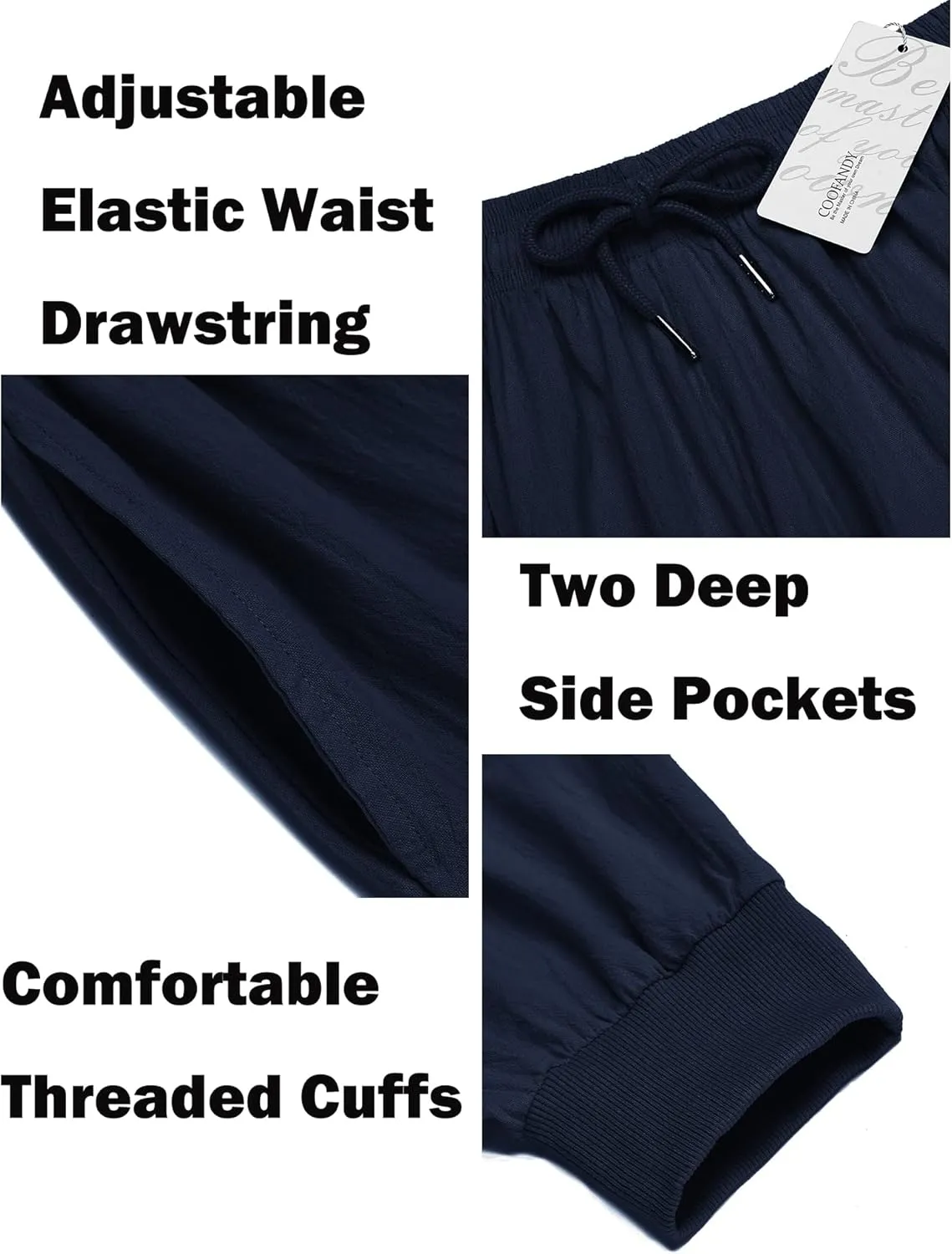 COOFANDY Men Hippie Harem Pants Baggy Linen Cotton Boho Yoga Pants Summer Beach Pants Casual Drop Crotch Trouser