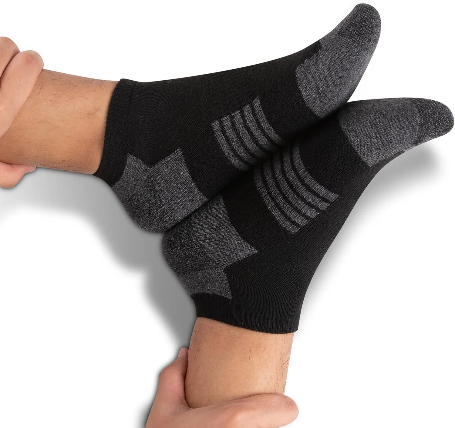 COOVAN 10 Pairs Mens Ankle Socks Men 10 Pack Low Cut Comfort Cushion Casual Socks