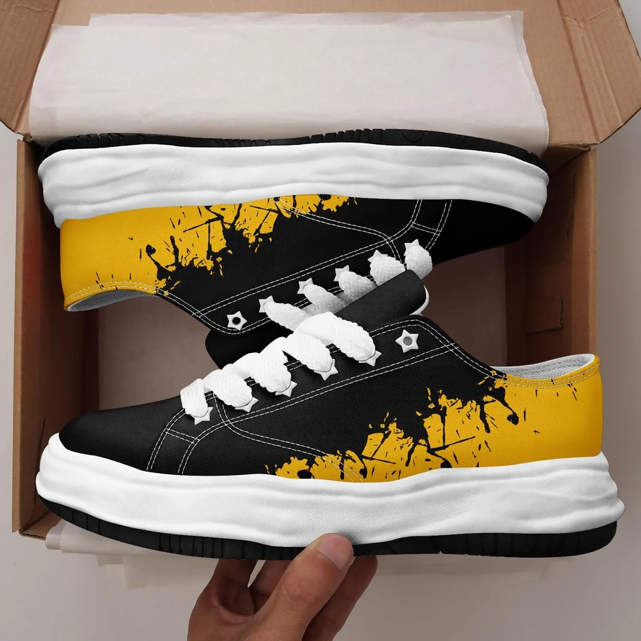 Custom Fashion Canvas Sneaker for Men Women Personalized Unisex Sports Running Tennis Shoes Print Image Name Lace Up Shoes