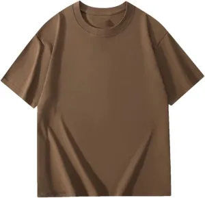 DBFBDTU Men T-Shirts Short Sleeve Cotton Tops Solid Soft Lightweight Tee Workwear Shirts for Men