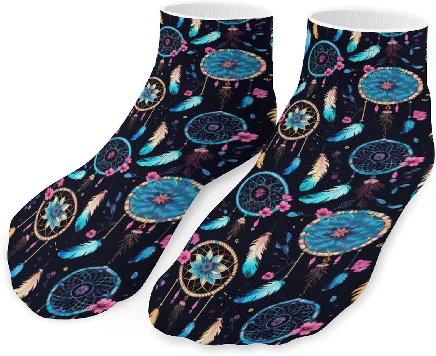 Dream-Catcher Cute Ankle Socks 1 Pairs Low Cut No Show Sock Breathable Stocking for Men Women