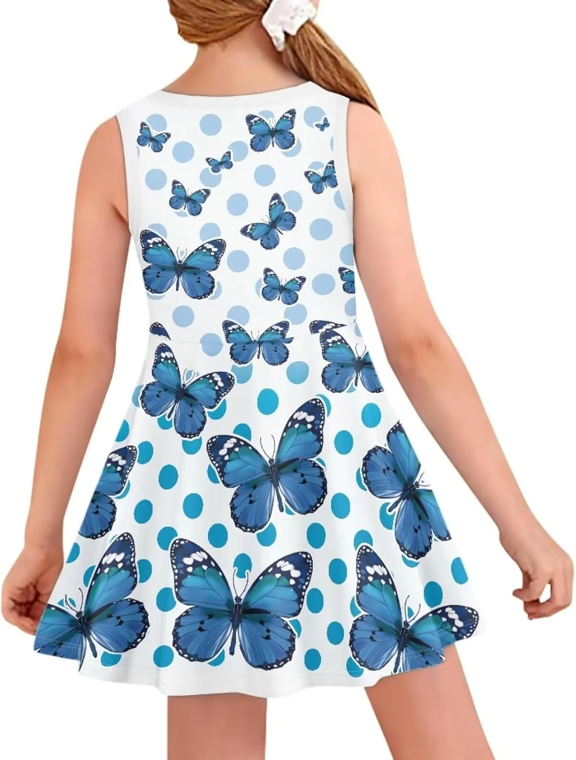 Dress for Girls Sweety Girl's Loose Summer Casual Dresses Holiday Midi Dress for 3-16 Years