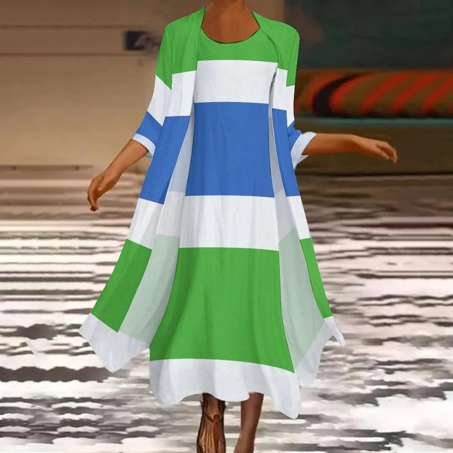 Dress Suit Skirts for Womens Summer Top Sierra Leone Flag Casual V Neck Shift Dress XL