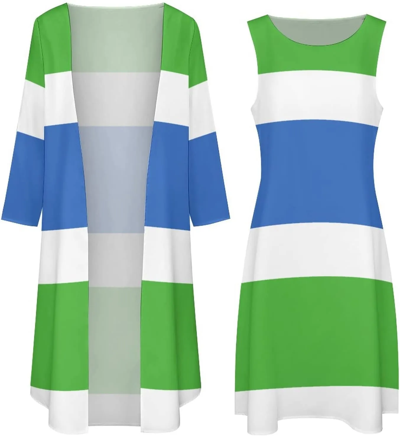 Dress Suit Skirts for Womens Summer Top Sierra Leone Flag Casual V Neck Shift Dress XL