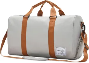 Ergocar Gym Sports Duffle Bag, Waterproof Travel Duffel Bag with Wet Pocket and Shoes Compartment, Big Capacity Holdall Sports Bags with Shoulder Strap, Durable for Gym, Sports, Travel, Swimming