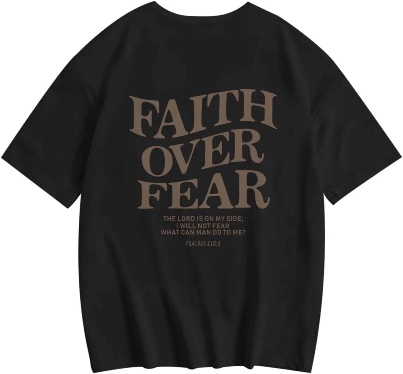 Faith Over Fear Shirt Christian Jesus Tshirts for Girls Religious Inspirational Tees Bible Verse Tops for Kids 3-12