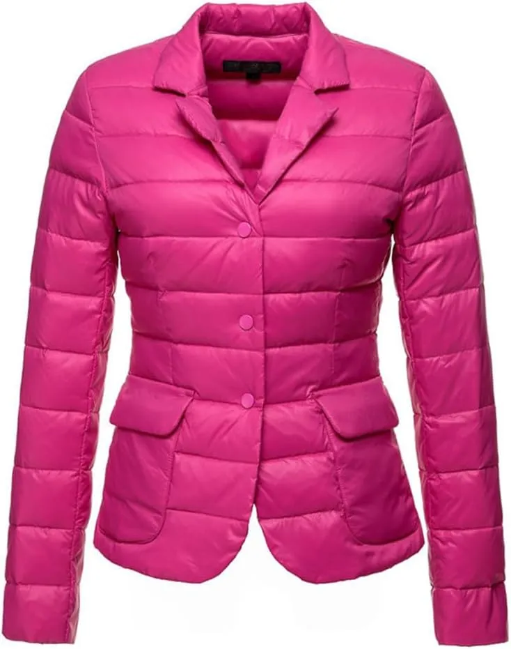 Fjnbbiot Autumn Winter Women Duck Down Jacket Female Suit Collar Short Coat Puffer Parkas Fashion Casual Warm Down Jacket
