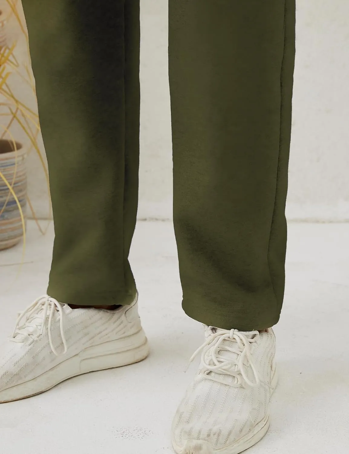 Gihuo Men Sweatpants Sherpa Fleece Lined Sweatpants Winter Thermal Active Outdoor Sports Track Jogger Pants