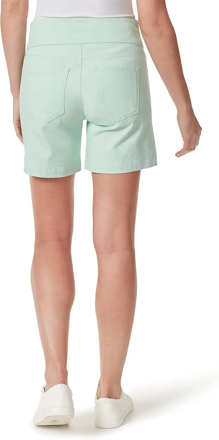 Gloria Vanderbilt Women's Amanda High Rise Pull on Short Standard
