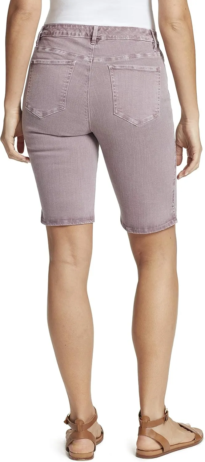 Gloria Vanderbilt Women's Mid Rise Belted Jean Bermuda Short