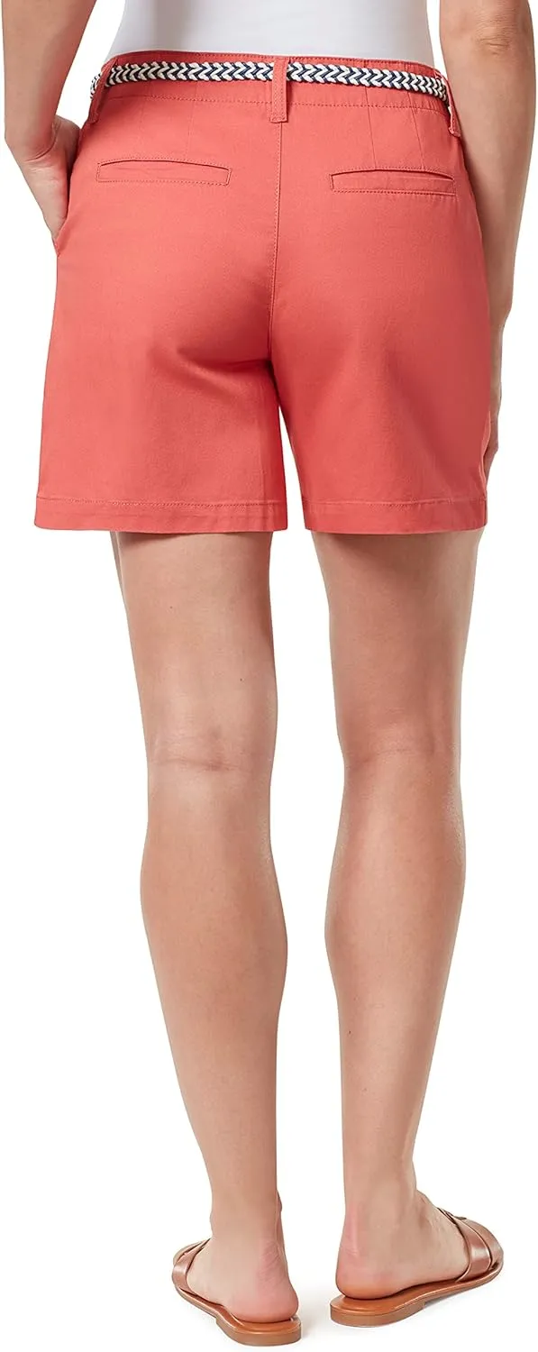 Gloria Vanderbilt Women's Midrise Belted Trouser Short Standard