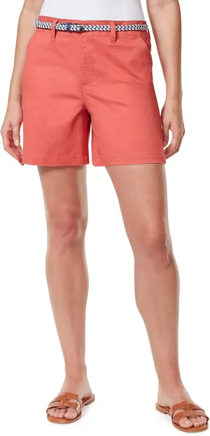 Gloria Vanderbilt Women's Midrise Belted Trouser Short Standard