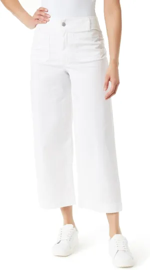 Gloria Vanderbilt Women's Tummy Sculpt Wide Leg Crop with Patch Pockets Standard