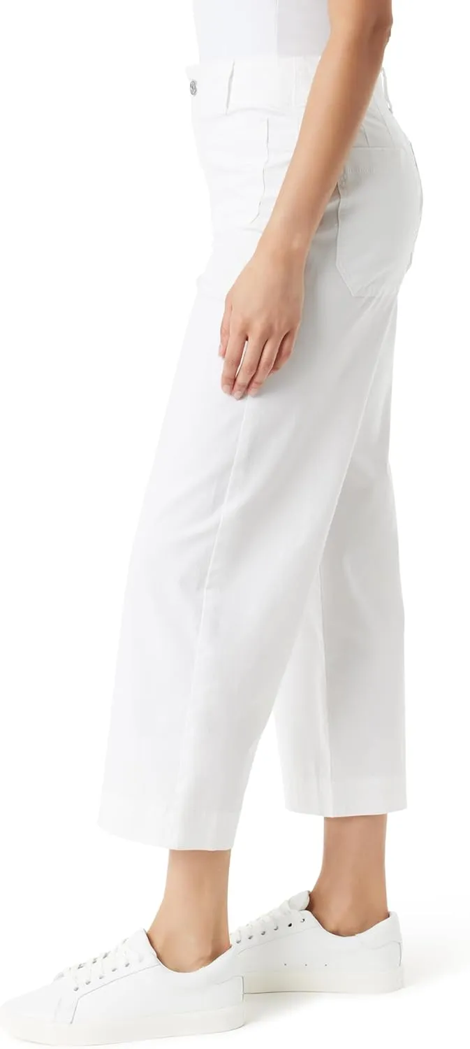 Gloria Vanderbilt Women's Tummy Sculpt Wide Leg Crop with Patch Pockets Standard