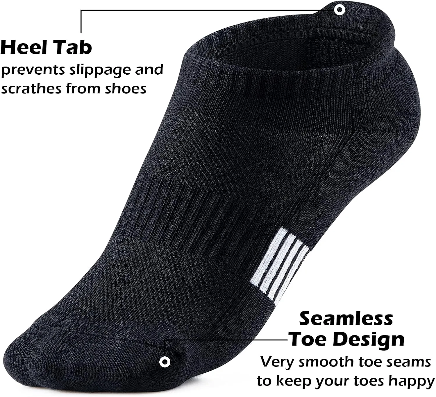Gonii Ankle Socks Womens Running Athletic No Show Socks Cushioned 5-Pairs