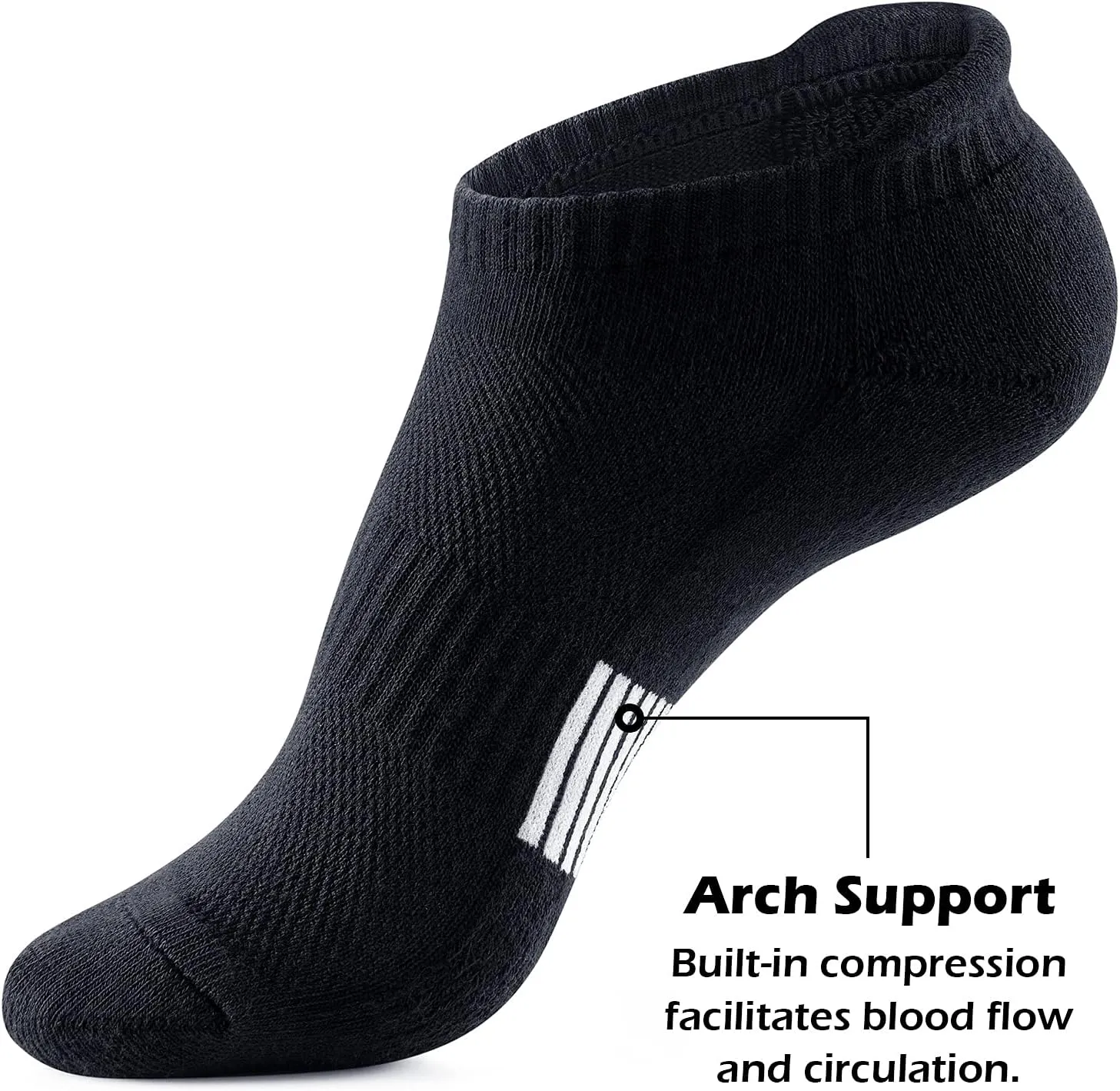 Gonii Ankle Socks Womens Running Athletic No Show Socks Cushioned 5-Pairs