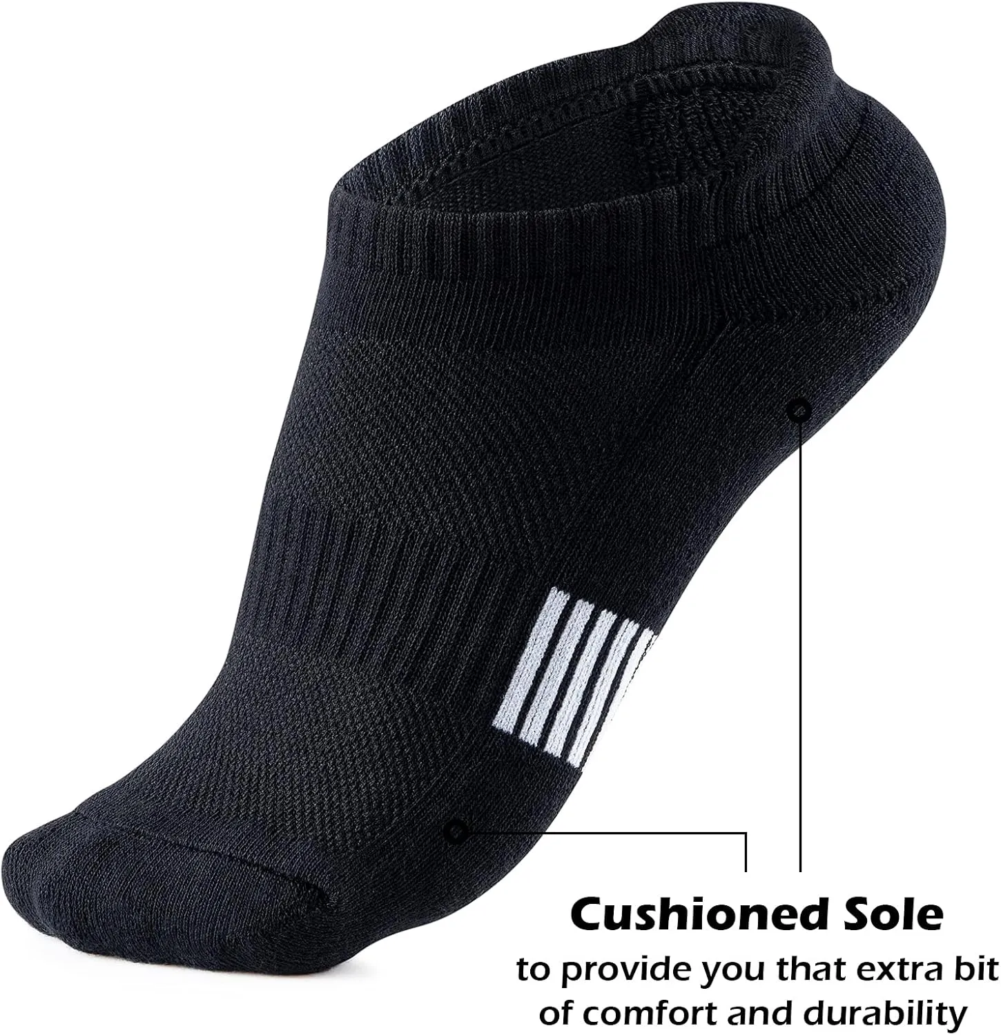 Gonii Ankle Socks Womens Running Athletic No Show Socks Cushioned 5-Pairs