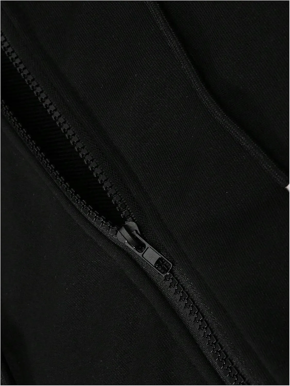 GORGLITTER Men's Letter Figure Print Zip Up Drawstring Hoodie Long Sleeve Sweatshirt Jacket