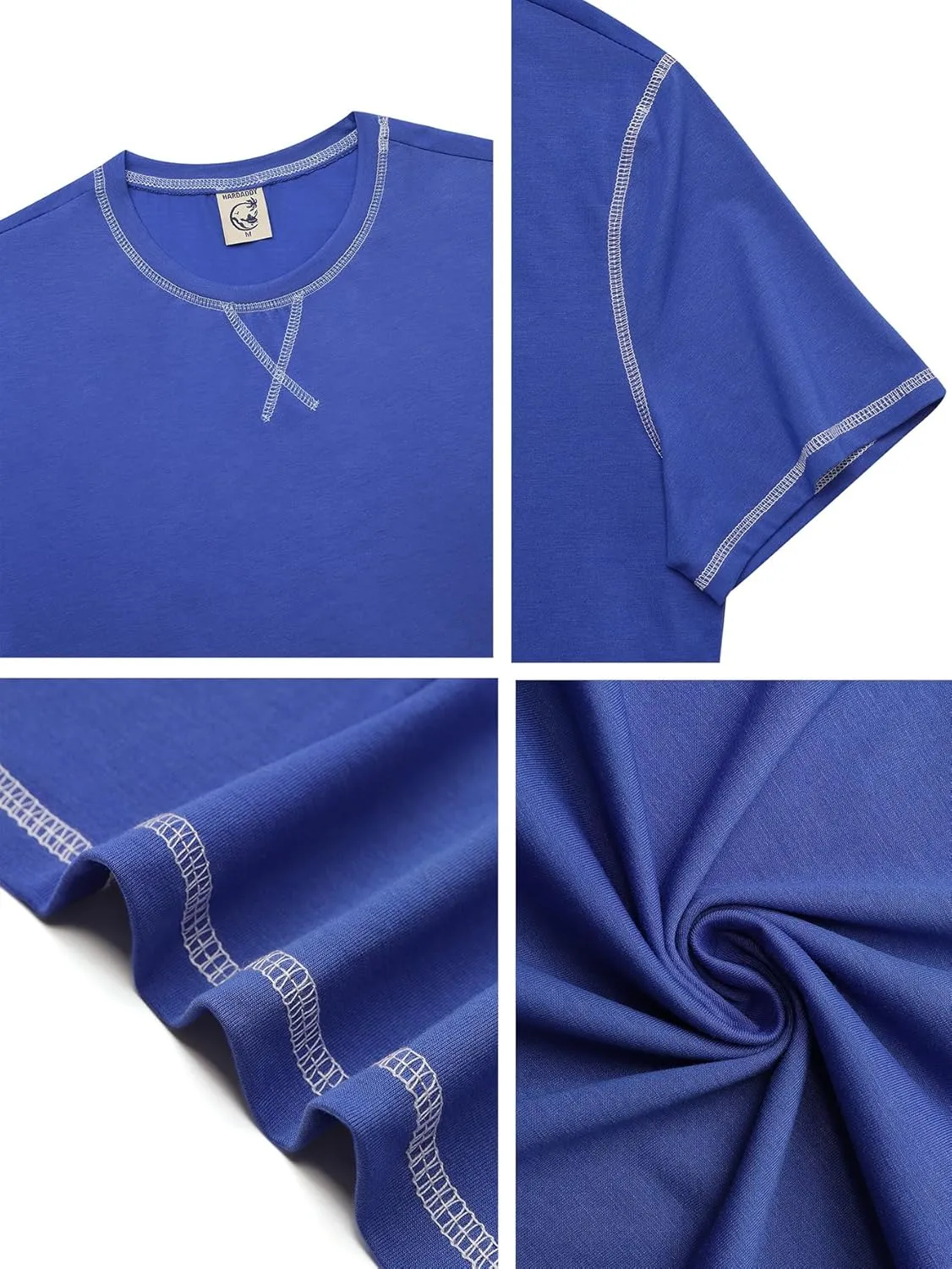 Hardaddy Men's Short Sleeve Casual Crewneck Shirts Summer Soft T-Shirts Lightweight Tee Pullover Tops