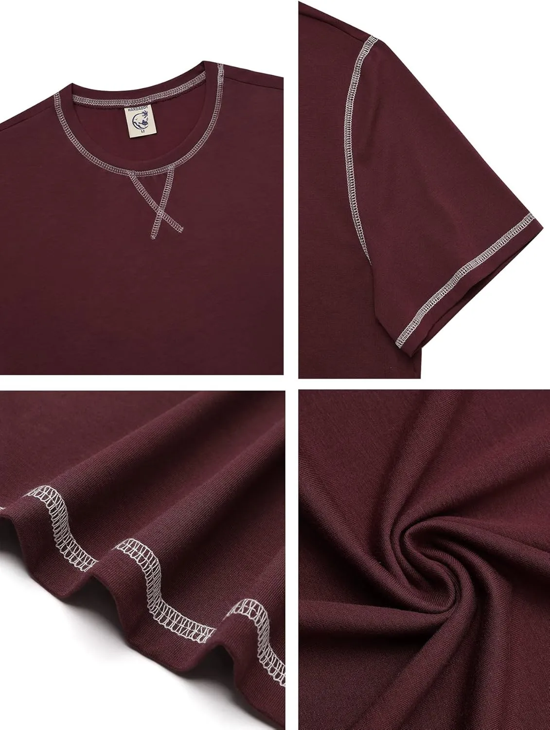Hardaddy Men's Short Sleeve Casual Crewneck Shirts Summer Soft T-Shirts Lightweight Tee Pullover Tops