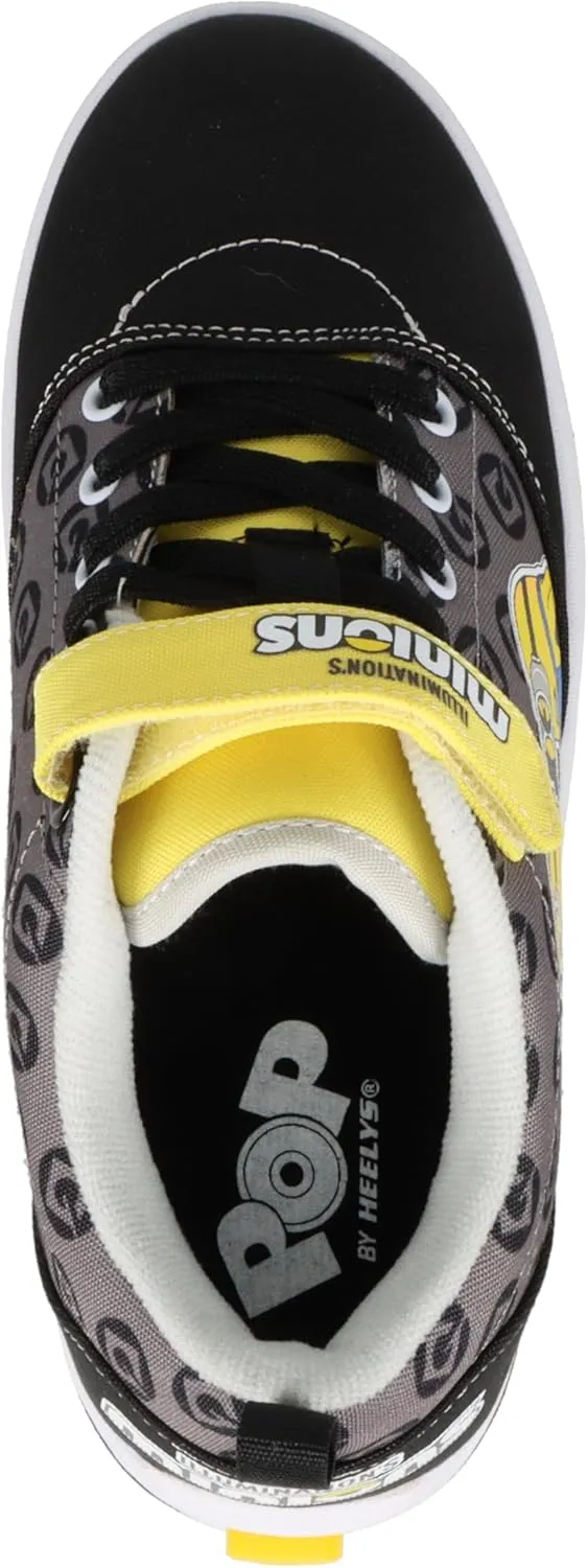 HEELYS Unisex-Child Pop Pro Blk/Pink/Yllw Wheeled Heel Shoe