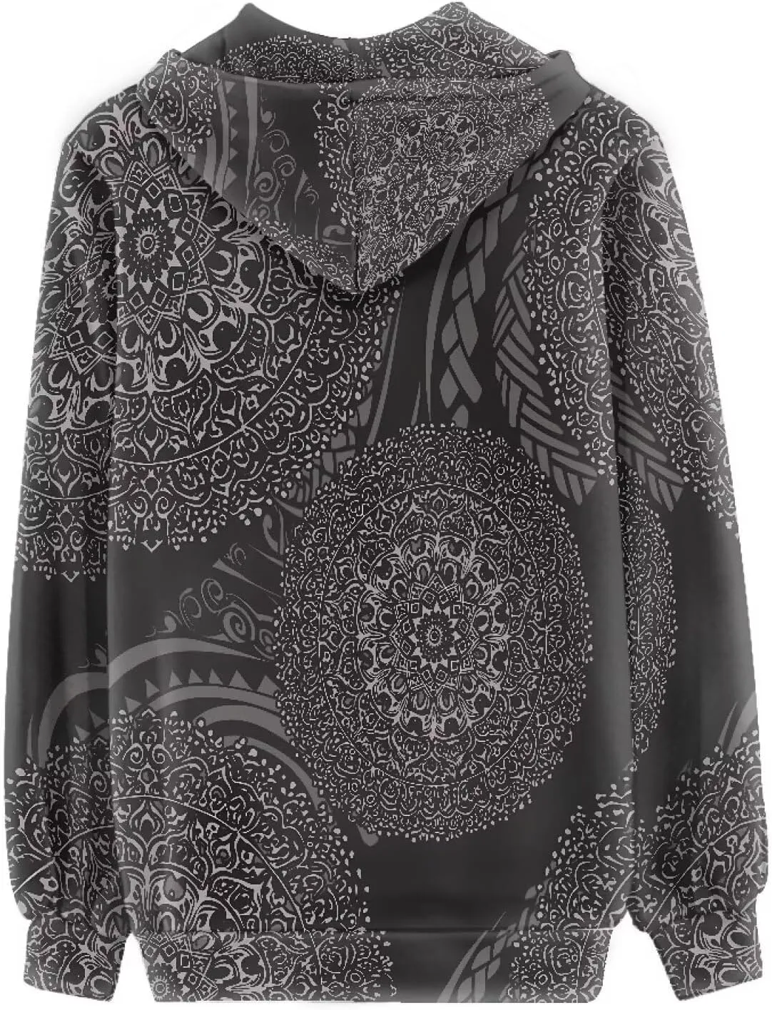 Irisjudy Folk Art Bird Flower Womens Oversized Sport Hoodies with Pocket St.Patrick Day Zip-up Hooded Sweatshirt Outdoor Coat
