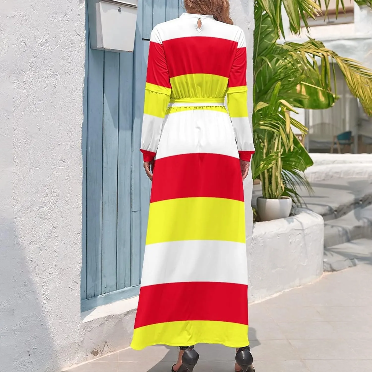Long Dress Skirts for Womens Summer Top North Ossetia Flag Casual V Neck Shift Dress XL