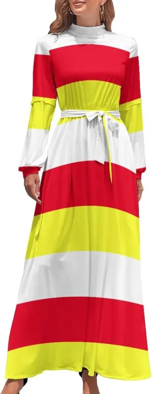 Long Dress Skirts for Womens Summer Top North Ossetia Flag Casual V Neck Shift Dress XL