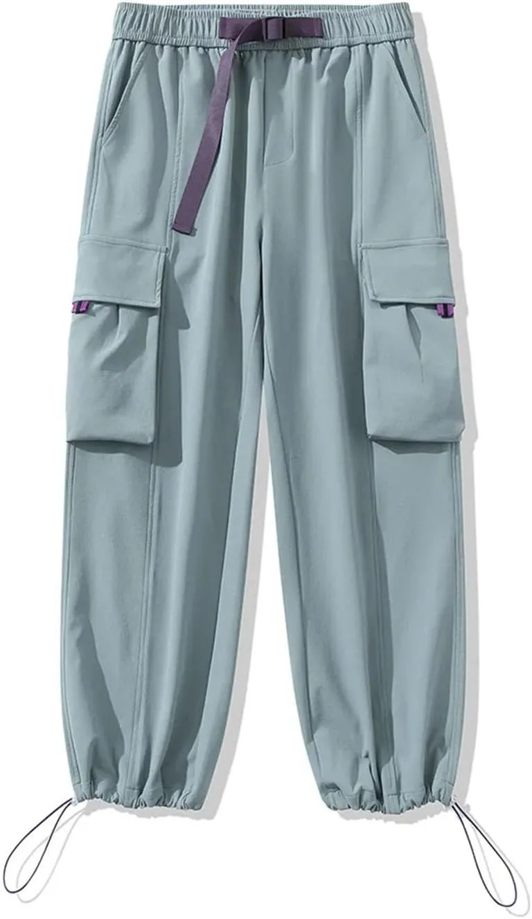 Men Autumn Cargo Pants Multi-Pockets Wide Leg Casual Pant Hip Hop Streetwear Loose Straight Trousers