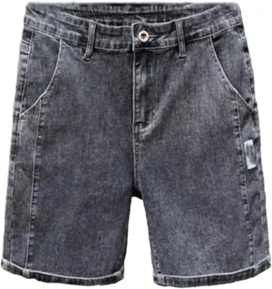 Men Summer Thin Business Denim Shorts Casual Stretch Slim Jeans Short